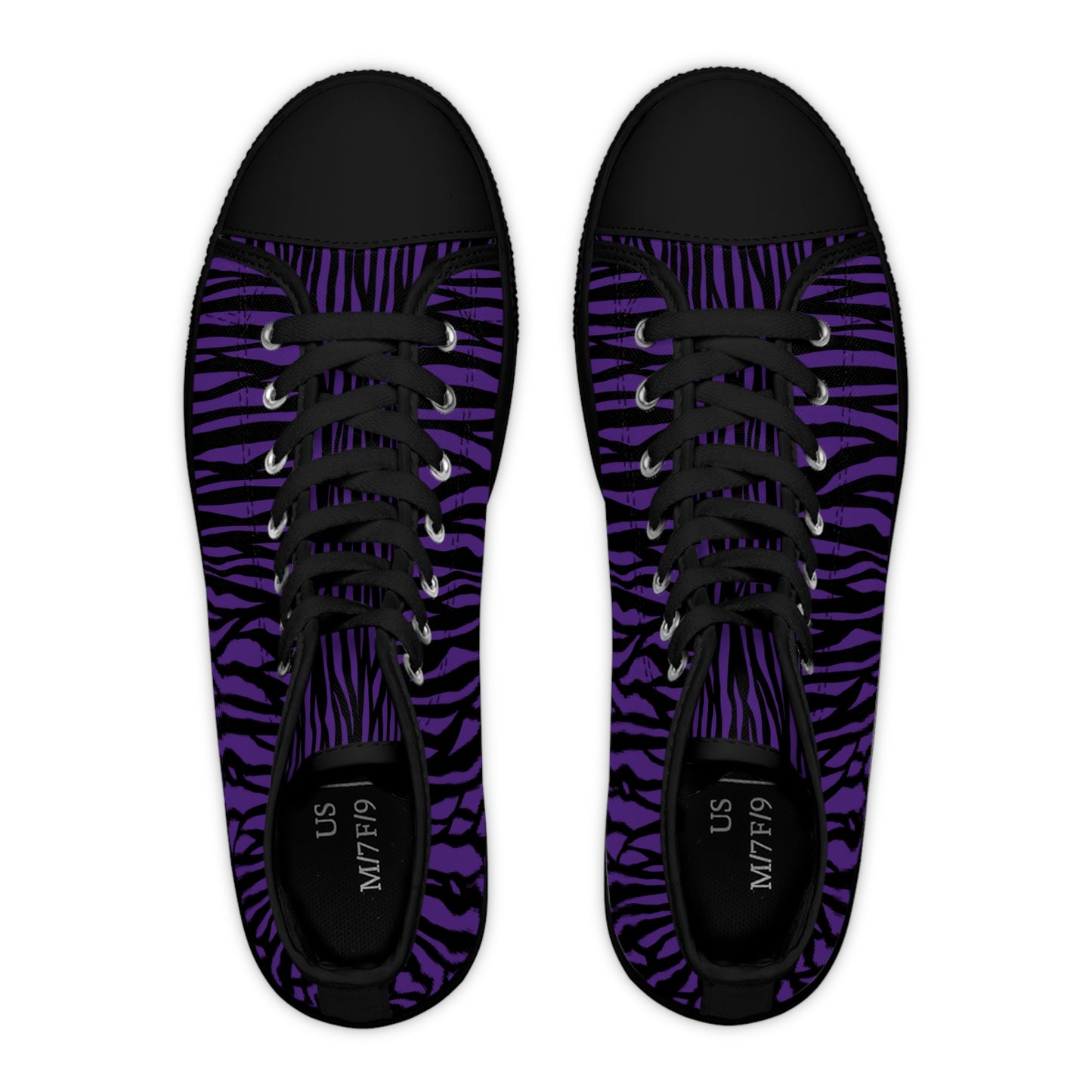 Purple Zebra Print High Top Sneakers for Women