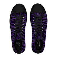 Purple Zebra Print High Top Sneakers for Women