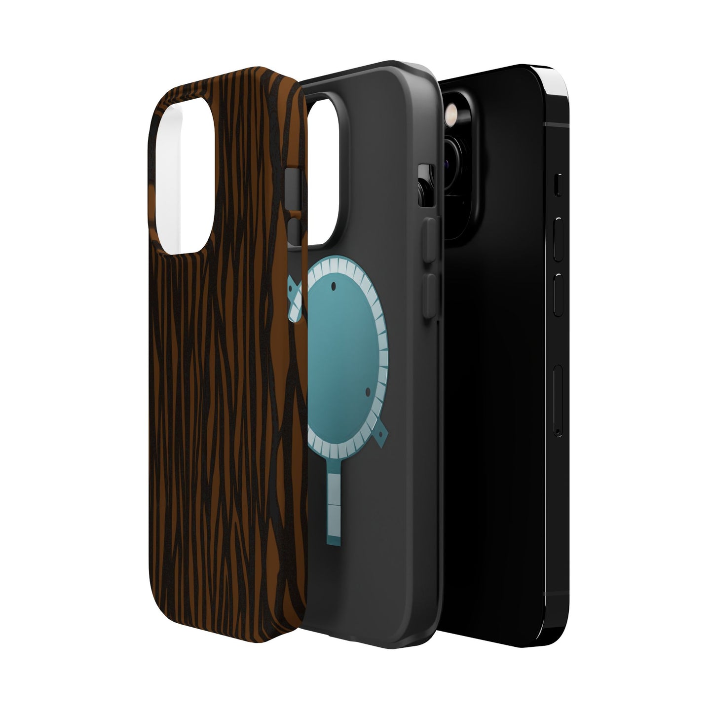 Stylish Magnetic Tough Phone Case - Bold Striped Design
