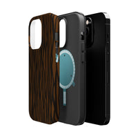 Stylish Magnetic Tough Phone Case - Bold Striped Design