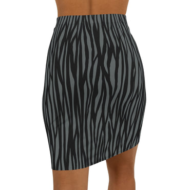 Chic Zebra Print Mid-Waist Pencil Skirt for Stylish Women