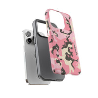 Stylish Tough Phone Case – Pink Camo Design for Bold Protection  Make a statement while keeping your phone safe with this eye-catching pink camouflage case that blends fashion with durability.