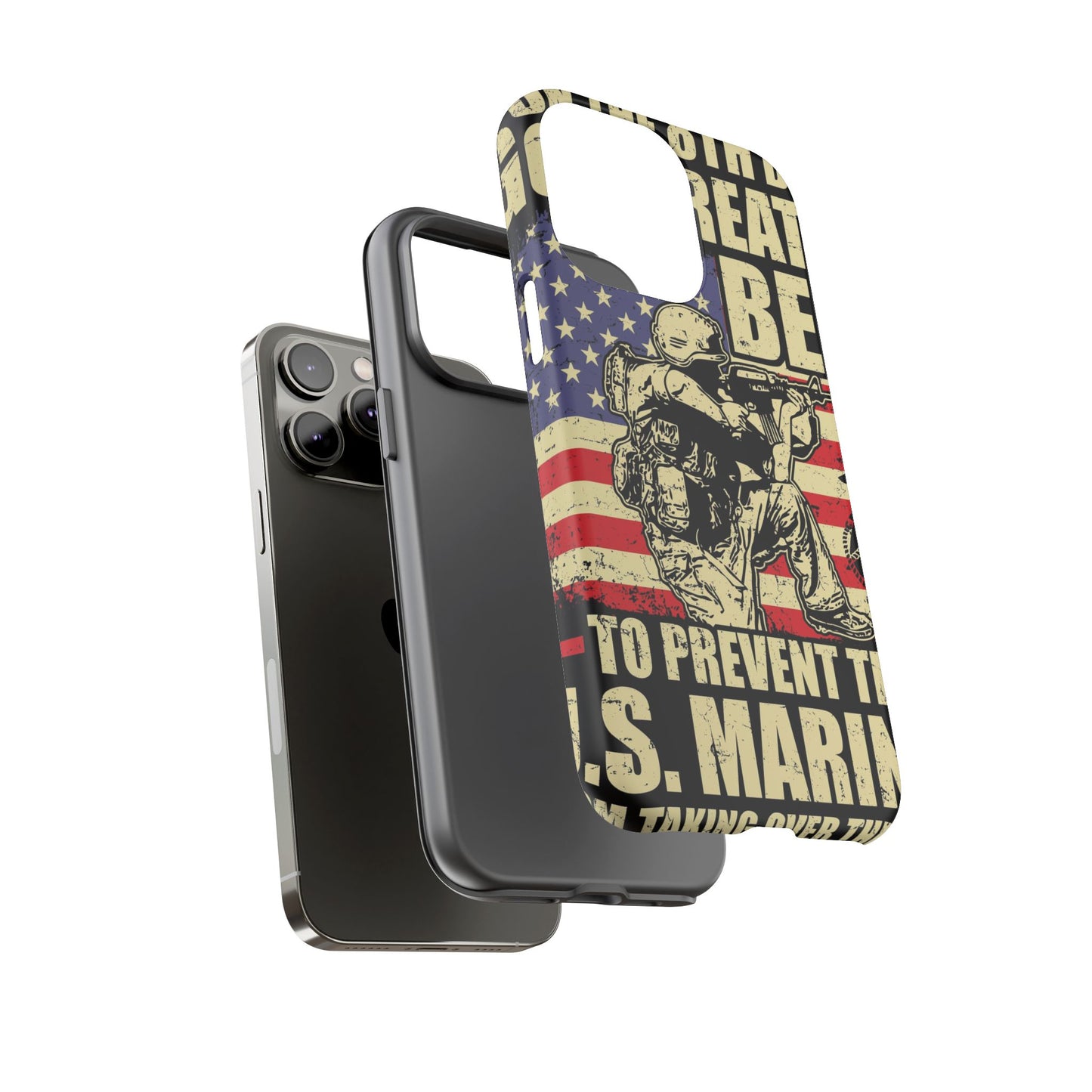 Military-Themed Phone Case - 'God Created Beer' Design