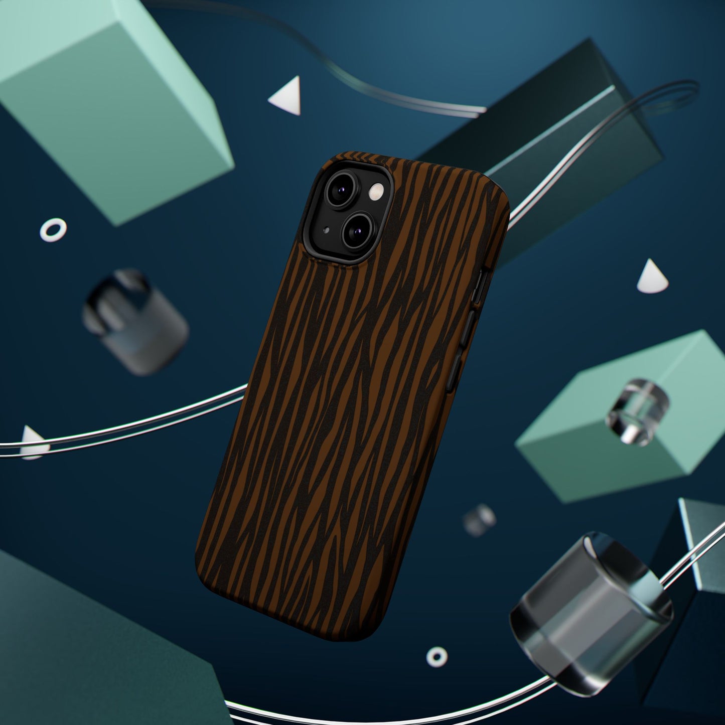 Stylish Magnetic Tough Phone Case - Bold Striped Design