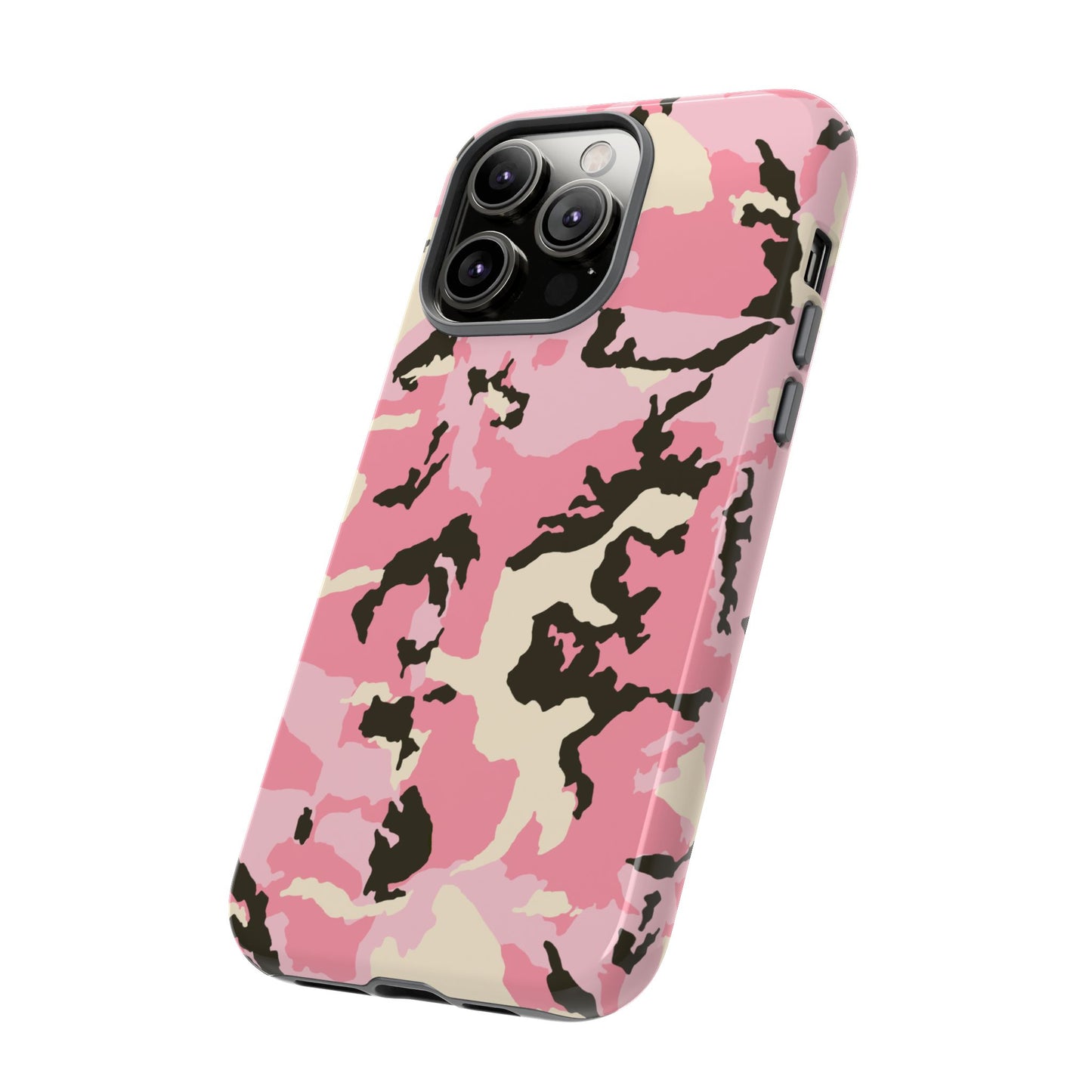 Stylish Pink Camouflage Phone Case – Tough Cases for Trendsetters
