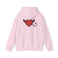 Devilish Heart Hoodie - Unisex Heavy Blend™ Sweatshirt for Fun-Loving Spirits