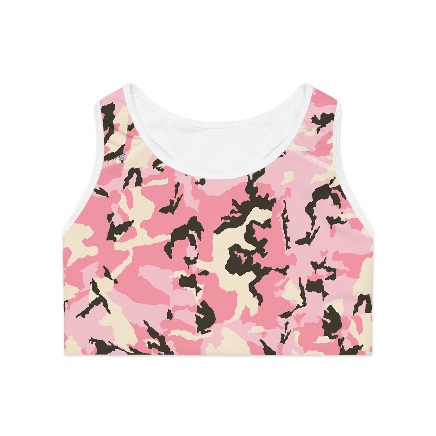 Pink Camo Sports Bra - Stylish Activewear for Fitness Lovers