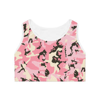 Pink Camo Sports Bra - Stylish Activewear for Fitness Lovers