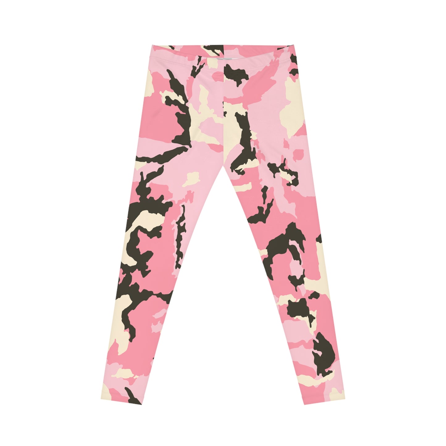 Trendy Pink Camo Women&#039;s Casual Leggings - Stylish & Comfortable Activewear