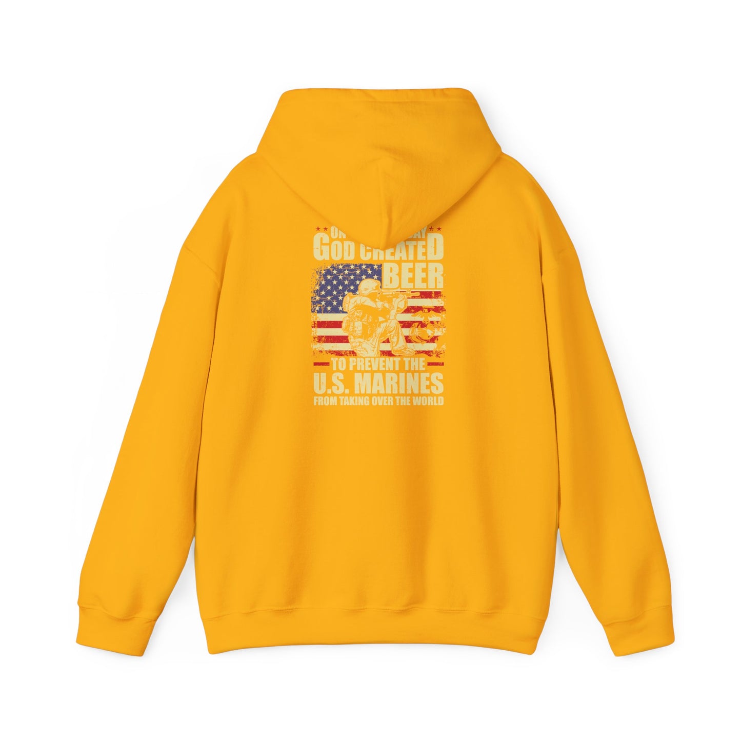 God Created Beer Hoodie, Marine Sweatshirt - Funny Drinking Gift, Unisex Pullover, Alcohol Lover, Birthday Present, Cool