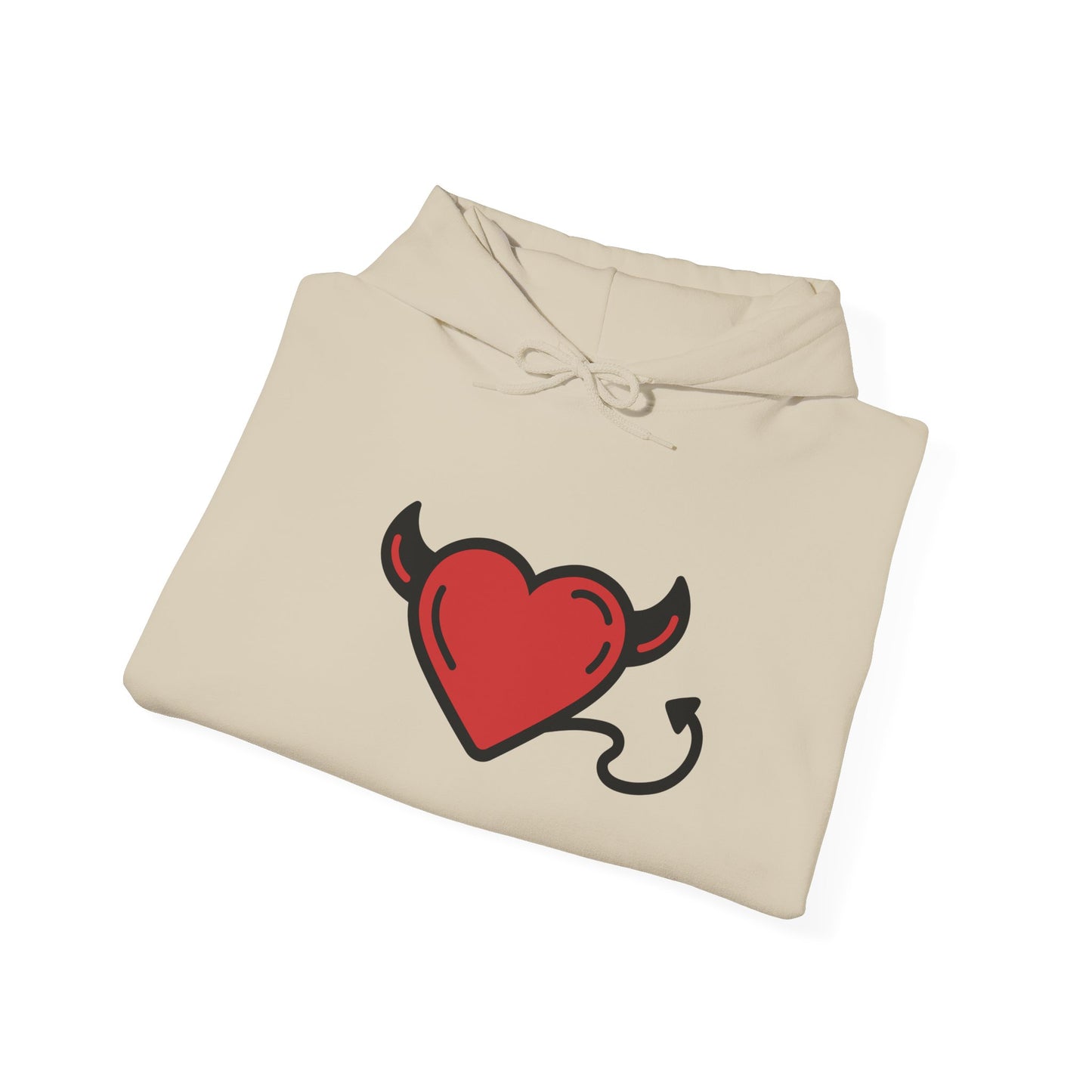 Devilish Heart Hoodie - Unisex Heavy Blend™ Sweatshirt for Fun-Loving Spirits