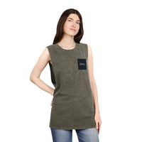 Unisex Stonewash Tank Top - Shine Graphic Tee for Summer Adventures