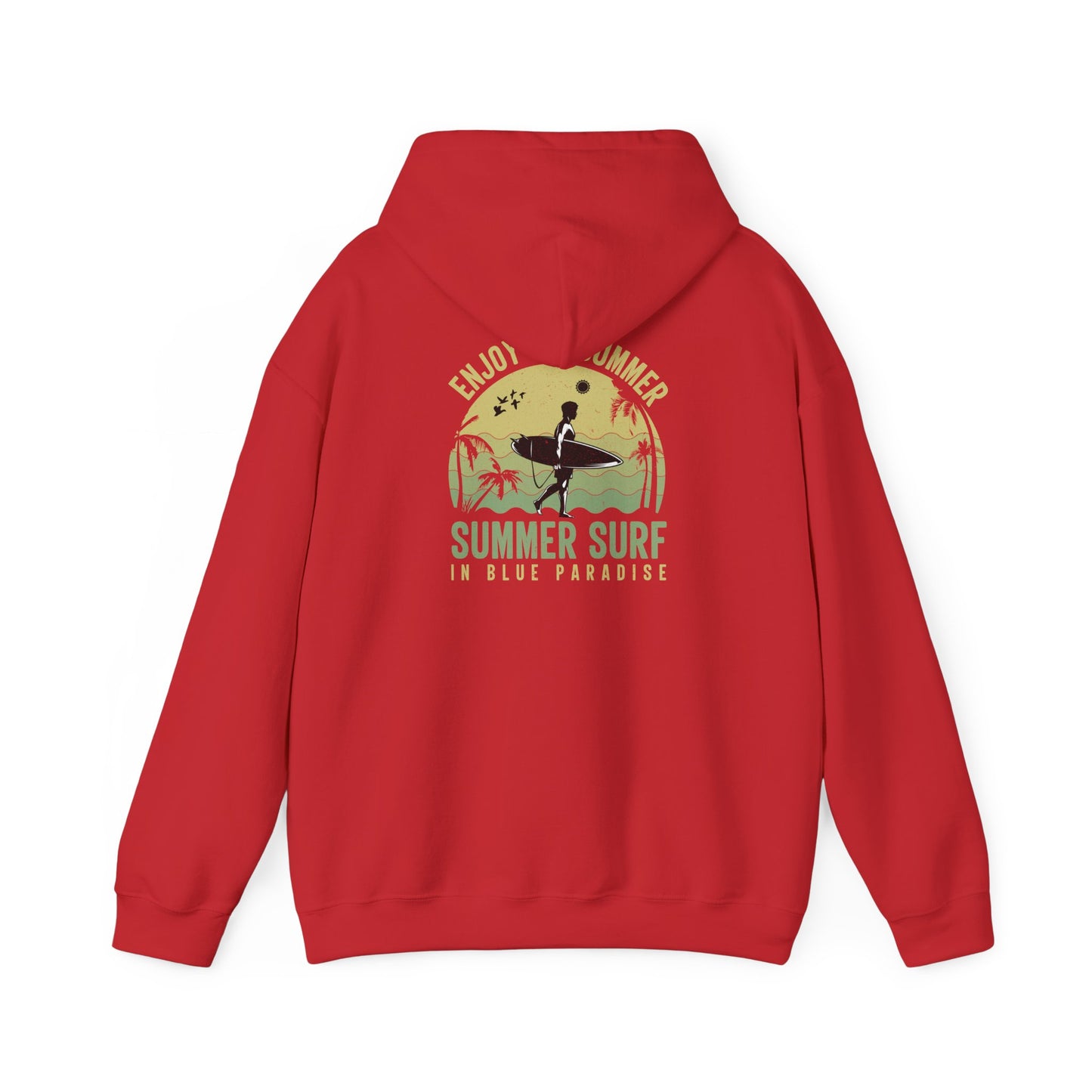 Summer Surf Vibes Hoodie – Unisex Heavy Blend™ Sweatshirt for Beach Lovers, Perfect Gift for Surfing, Casual Wear, Summer