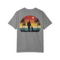 Sunset Silhouette Unisex T-Shirt, Perfect for Nature Lovers, Pet Owners, Casual Days, Summer Outings, Gift for Him or Her