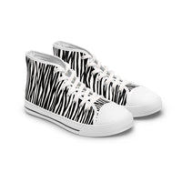 Zebra Print High Top Sneakers for Stylish Women