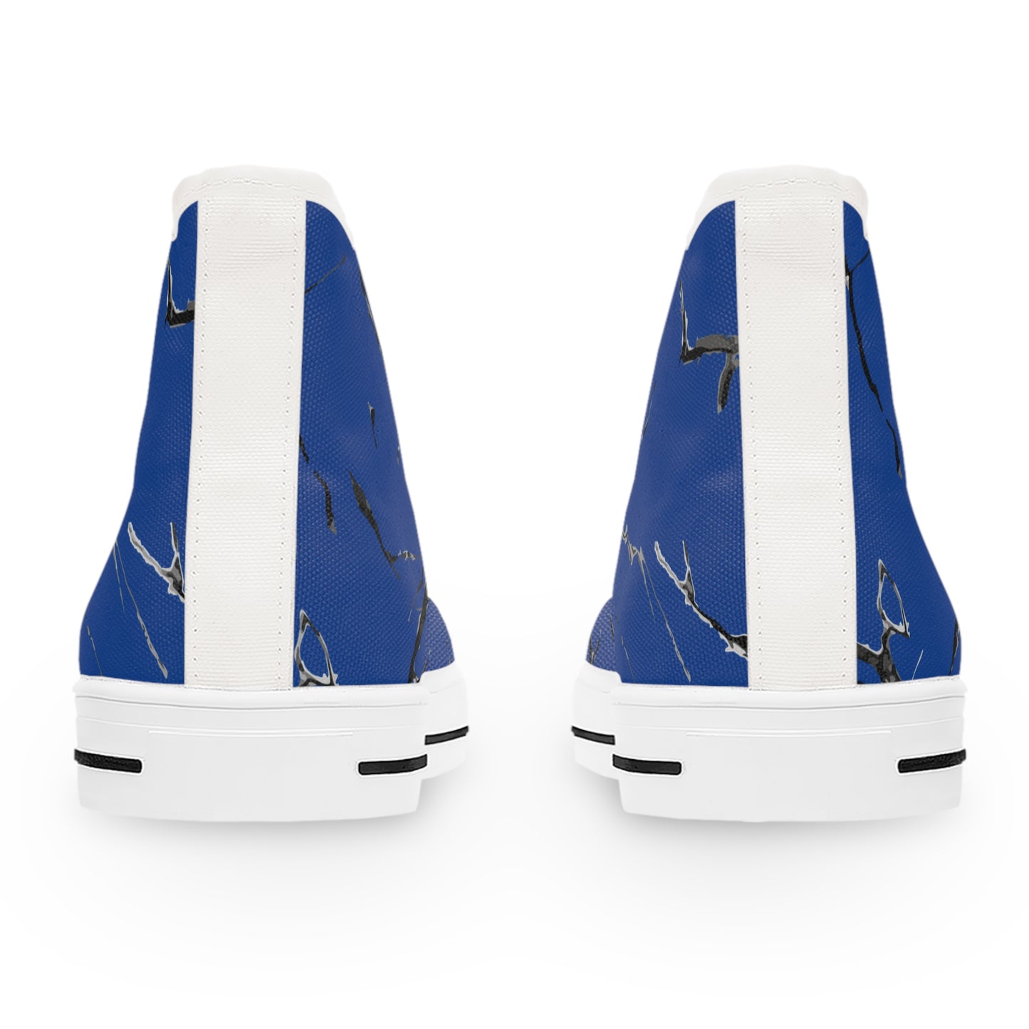 Stylish High Top Sneakers with Artistic Blue Design