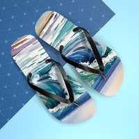 Ocean Wave Flip Flops - Summer Beach Footwear