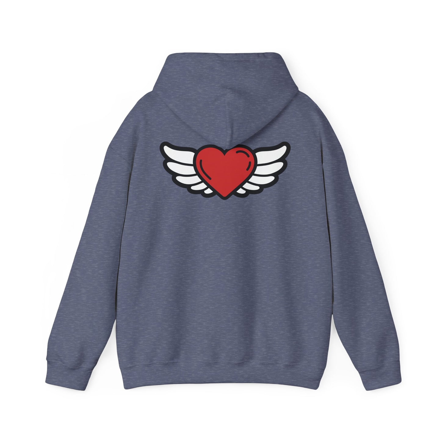 Angel Wings Heart Hoodie - Unisex Heavy Blend™ Sweatshirt for Love & Comfort