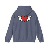 Angel Wings Heart Hoodie - Unisex Heavy Blend™ Sweatshirt for Love & Comfort