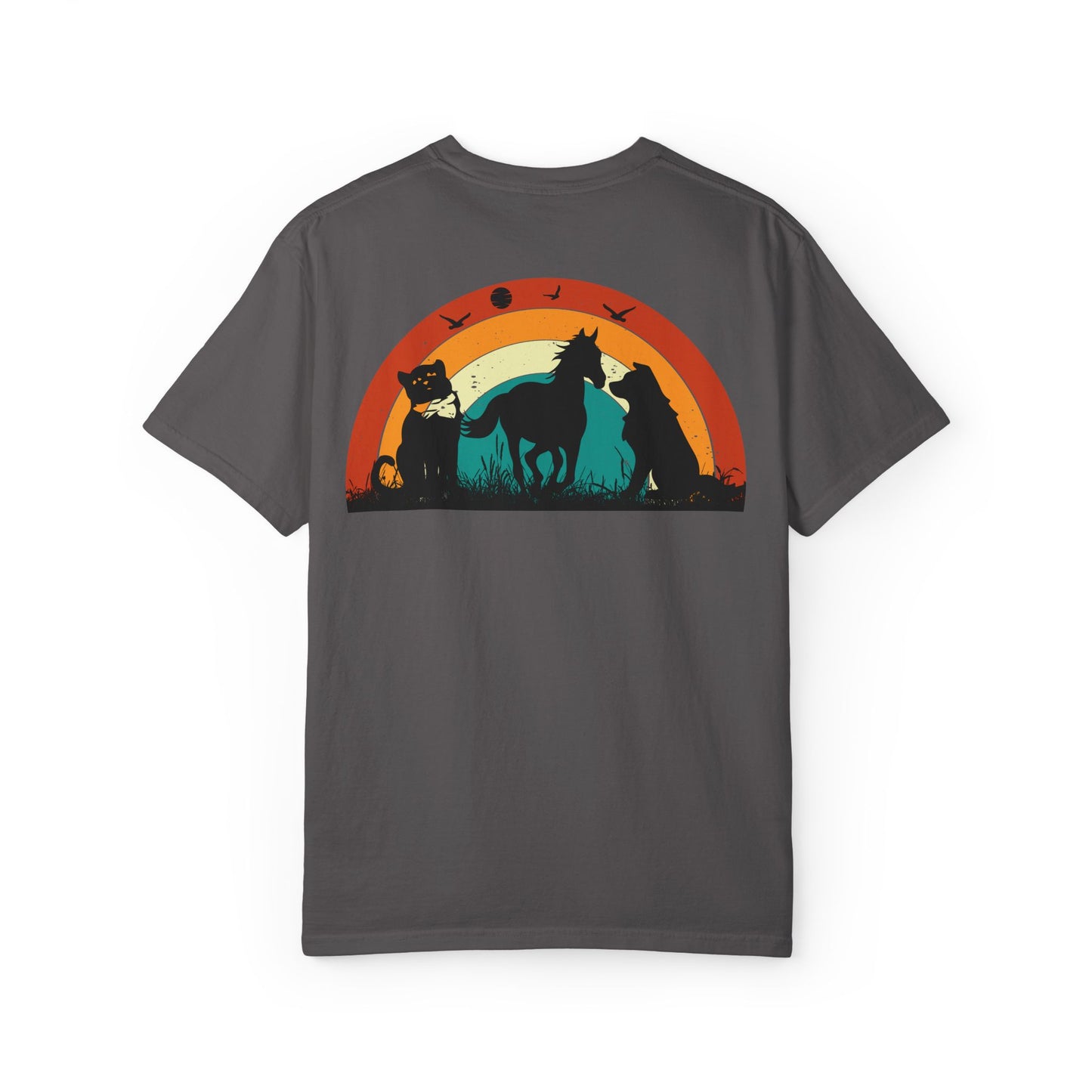 Rainbow Animal Scene Unisex T-Shirt - Nature Lover's Gift