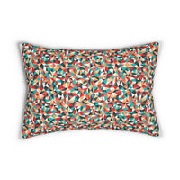 Colorful Geometric Lumbar Pillow – Vibrant Home Décor