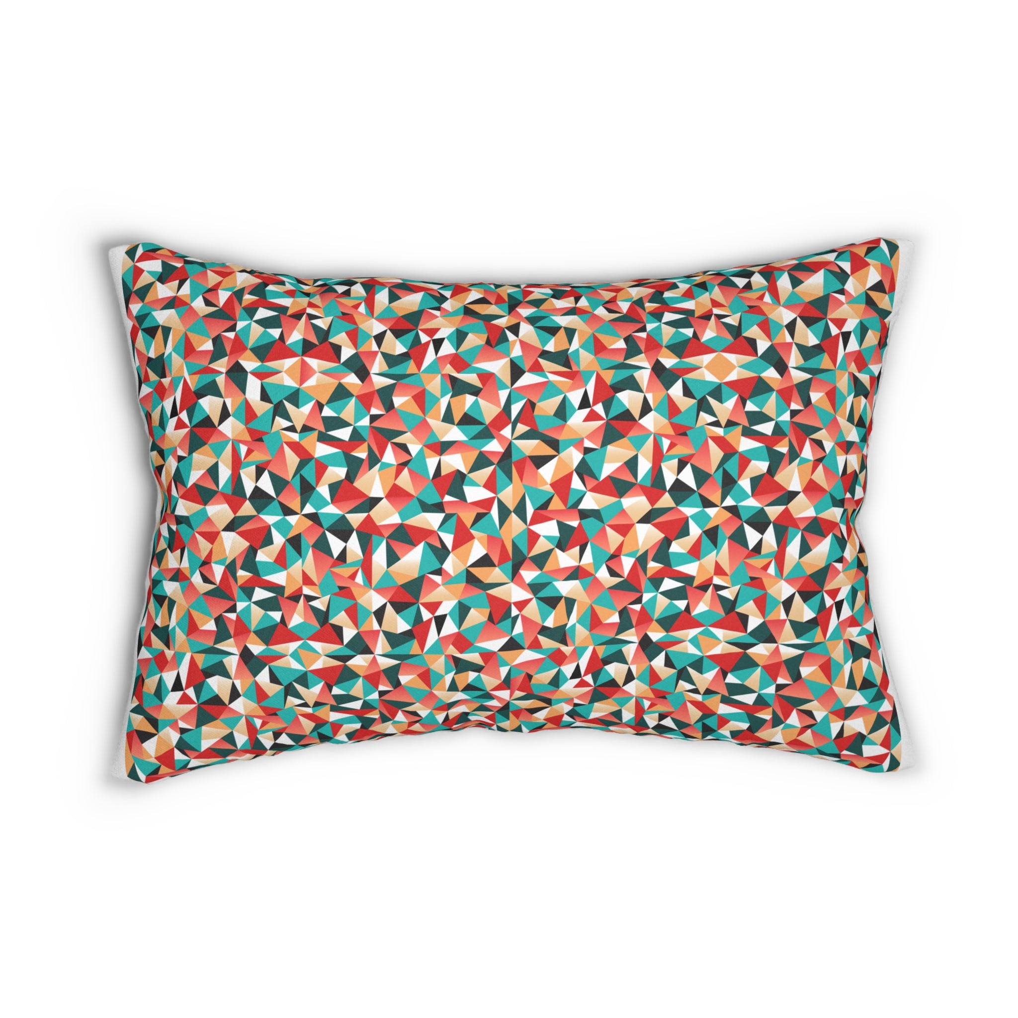 Colorful Geometric Lumbar Pillow – Vibrant Home Décor