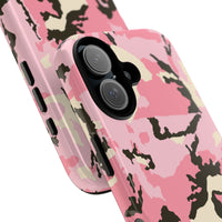 Stylish Tough Phone Case – Pink Camo Design for Bold Protection  Make a statement while keeping your phone safe with this eye-catching pink camouflage case that blends fashion with durability.