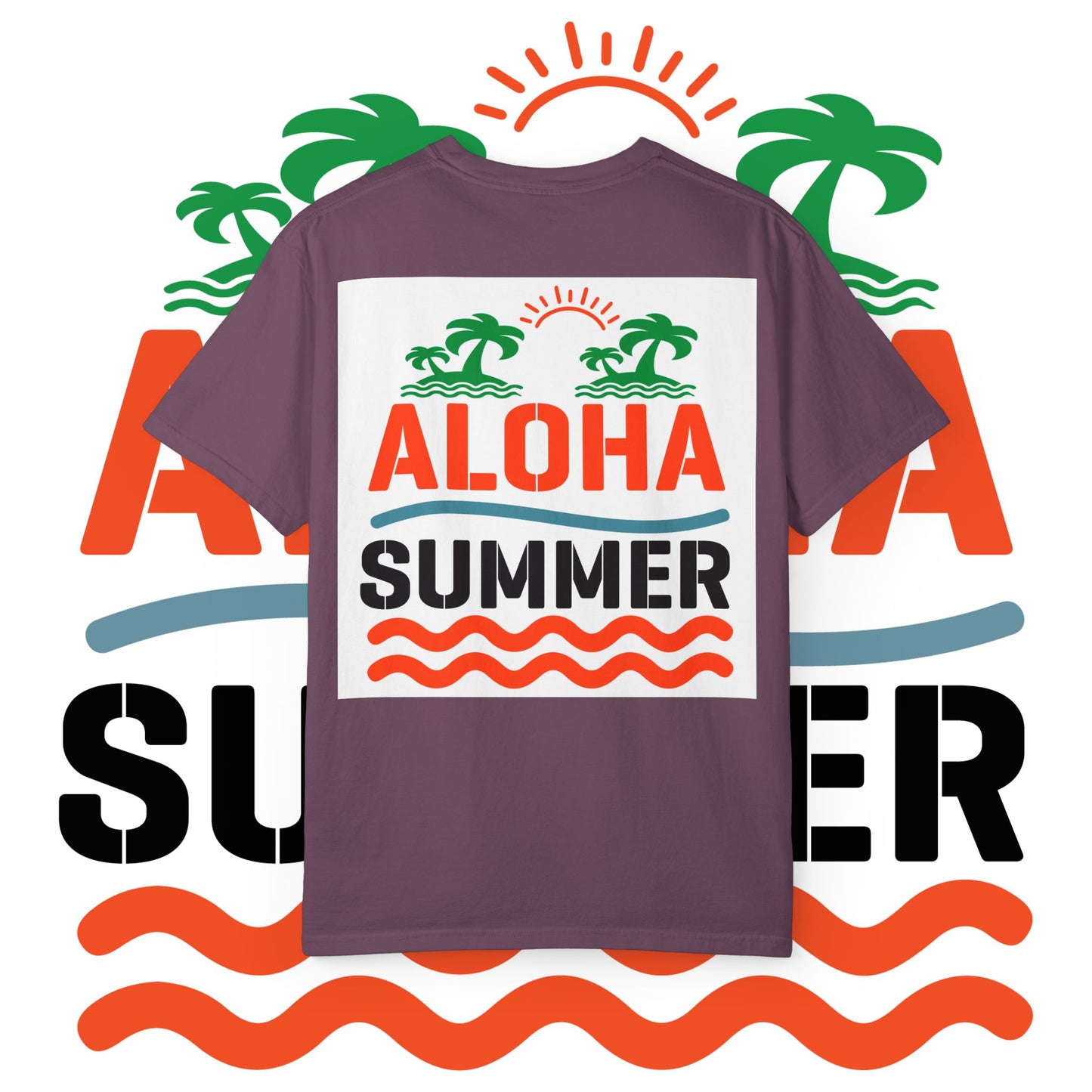 Aloha Summer Unisex T-Shirt, Beach Shirt, Vacation Tee, Summer Apparel, Tropical Graphic Tee, iconic Waikiki Beach Maui ,Oahu