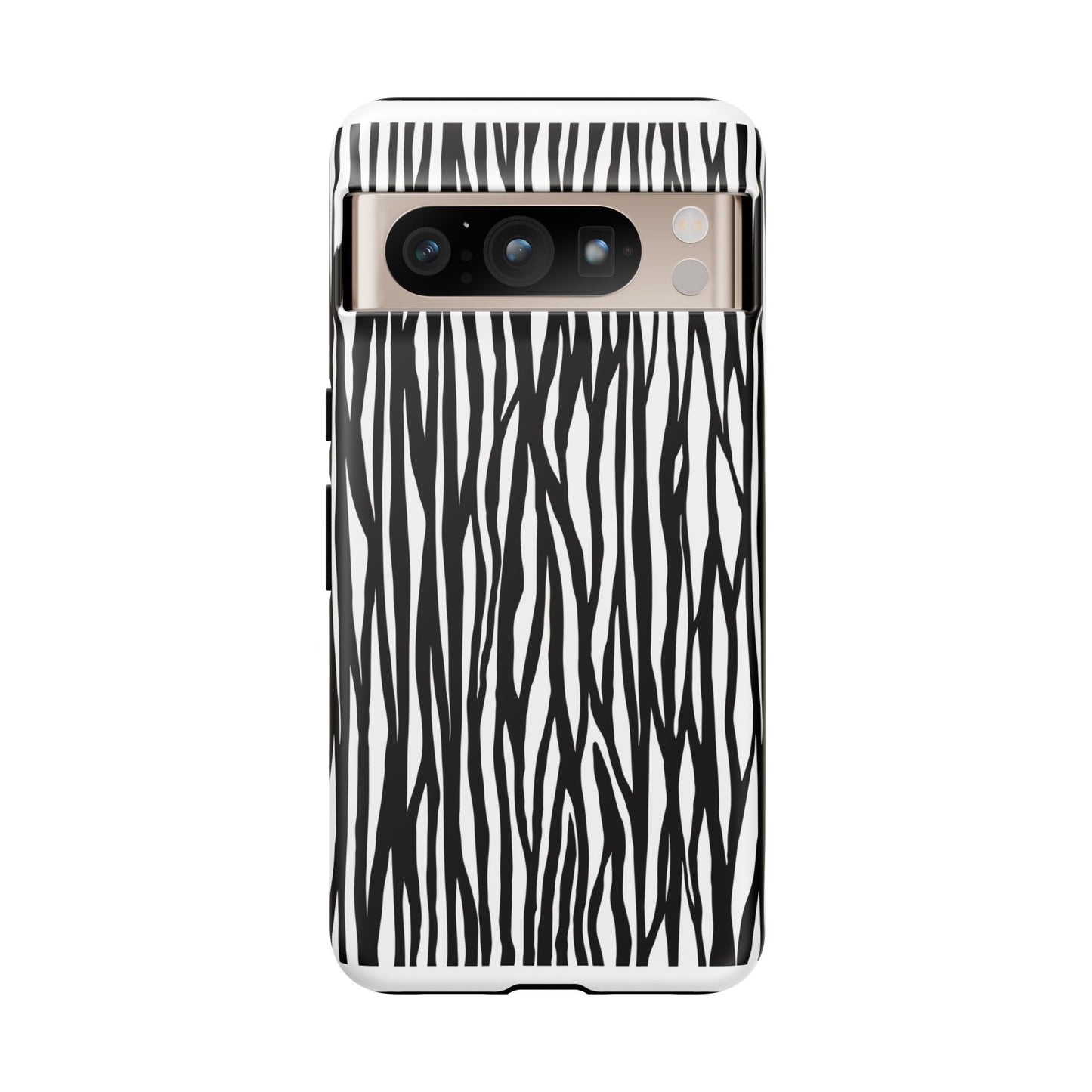 Tough Cases: Stylish Black and White Zebra Print Phone Case