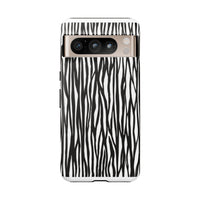 Tough Cases: Stylish Black and White Zebra Print Phone Case