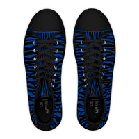 Blue Zebra Print High Top Sneakers, Stylish Casual Shoes, Trendy Footwear for Women, Perfect Gift for Birthdays, Fashion Accessories