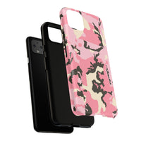 Stylish Tough Phone Case – Pink Camo Design for Bold Protection  Make a statement while keeping your phone safe with this eye-catching pink camouflage case that blends fashion with durability.