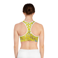 Vibrant Patterned Sports Bra for Active Women