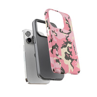 Stylish Tough Phone Case – Pink Camo Design for Bold Protection  Make a statement while keeping your phone safe with this eye-catching pink camouflage case that blends fashion with durability.