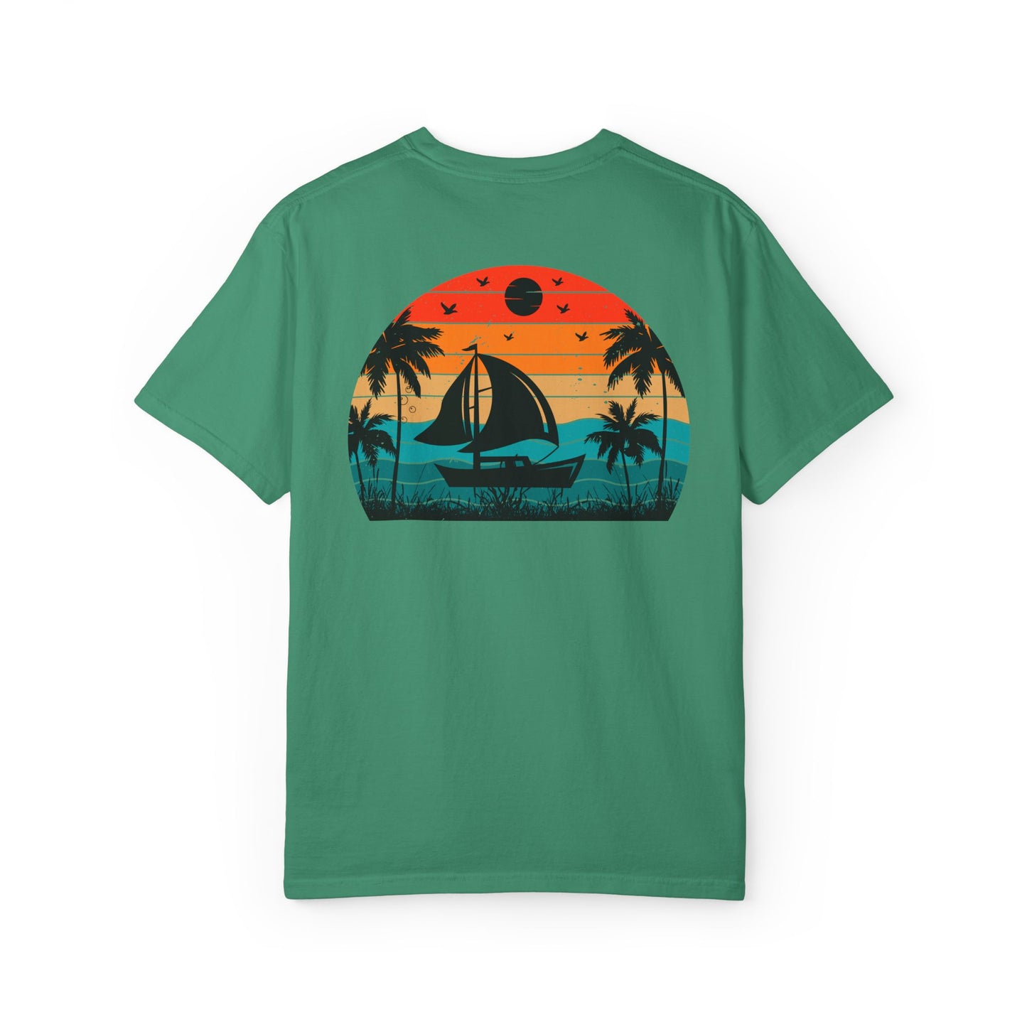Sunset Sail Unisex Garment-Dyed T-Shirt | Beach Vibes Tee