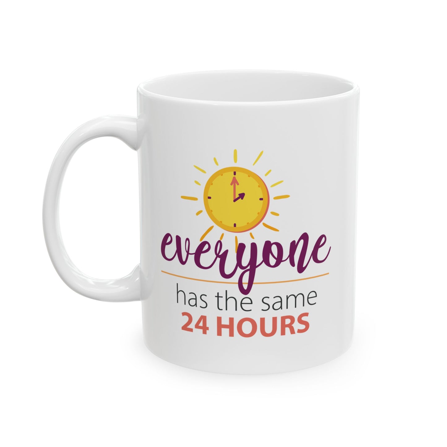 Sunshine Ceramic Mug, Coffee Cup for Morning Motivation, Gift for Friends, Inspirational Quote, Self-Care Reminder
