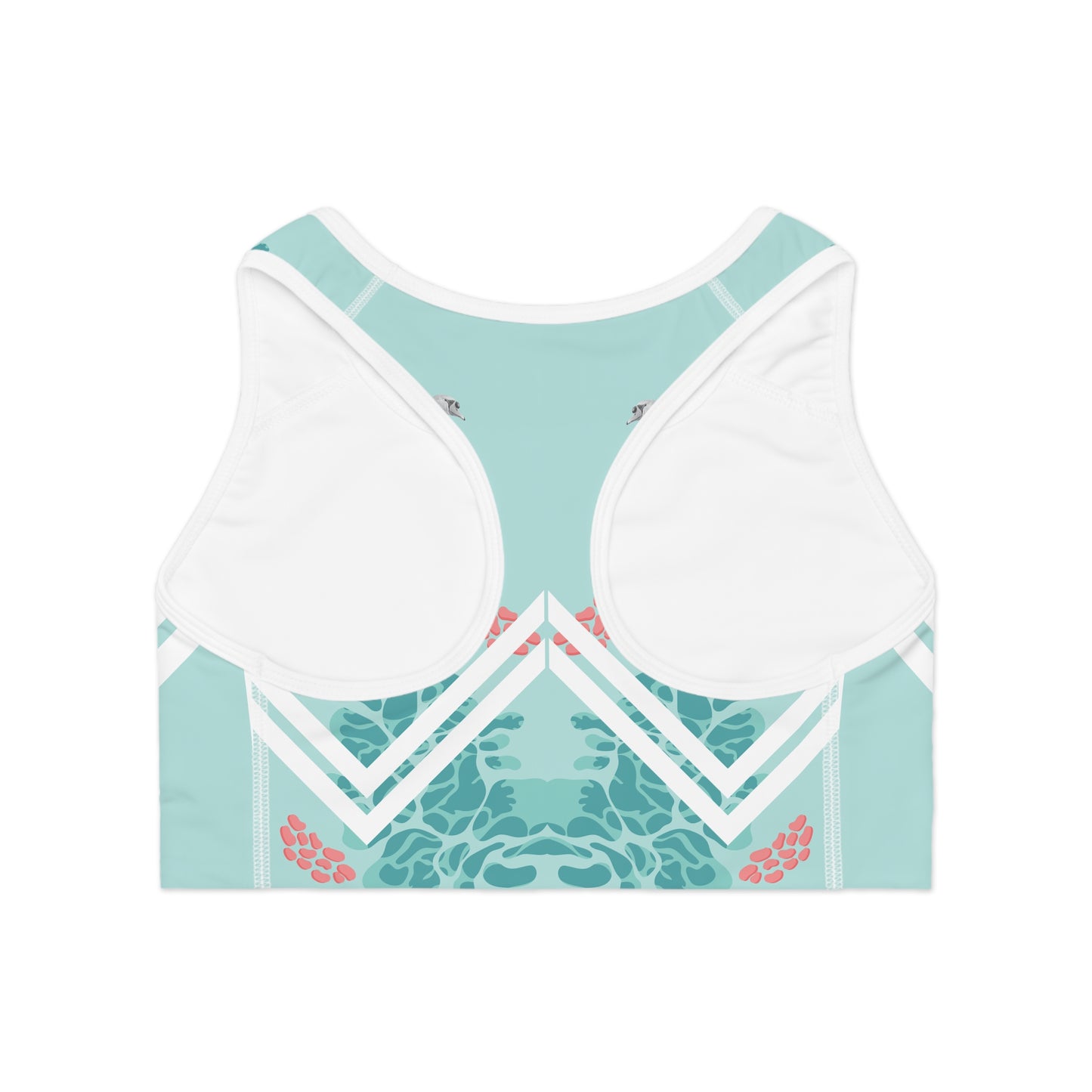 Tropical Vibes Sports Bra with Floral Design
