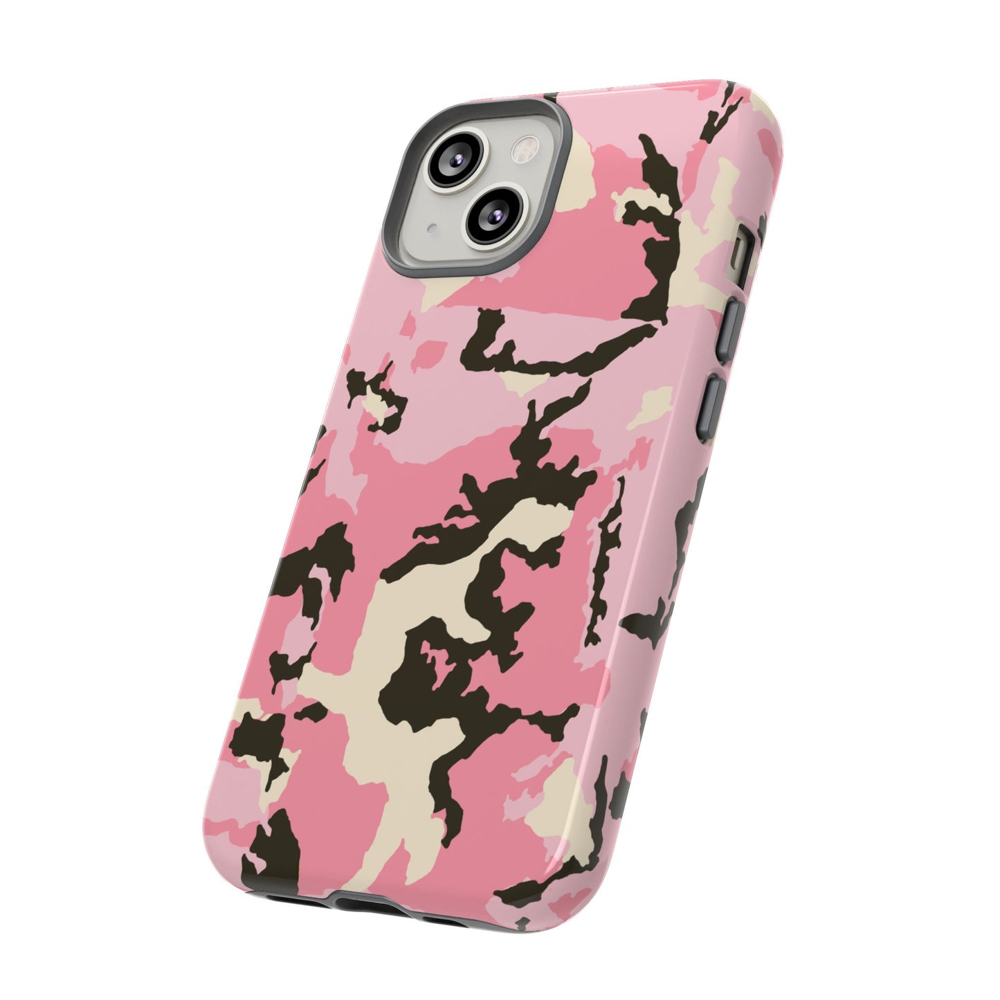 Stylish Tough Phone Case – Pink Camo Design for Bold Protection  Make a statement while keeping your phone safe with this eye-catching pink camouflage case that blends fashion with durability.
