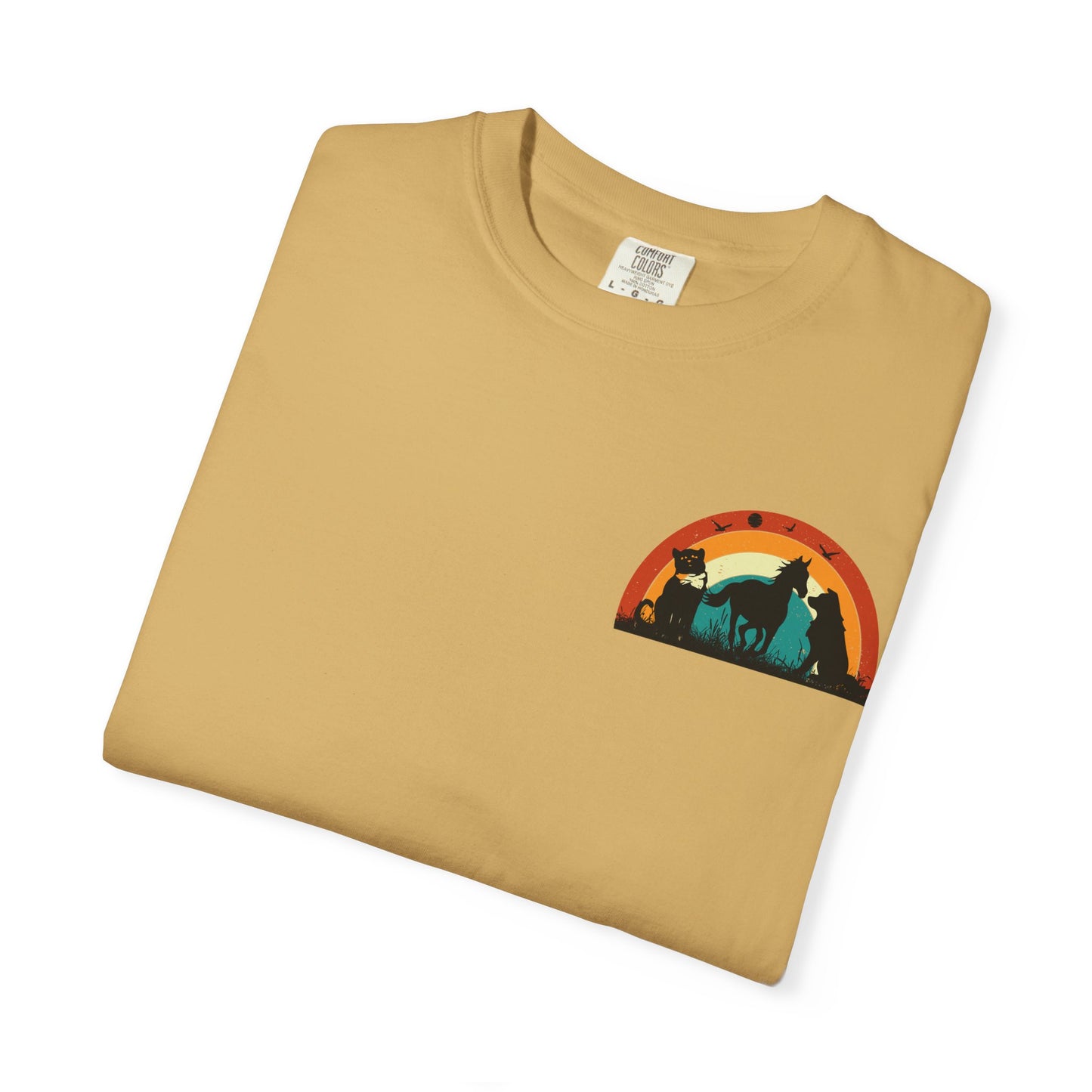 Rainbow Animal Scene Unisex T-Shirt - Nature Lover's Gift