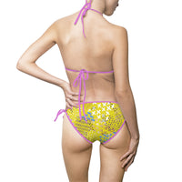 Embrace the vibrant energy of summer with the Vibrant Floral Women's Bikini Swimsuit—a perfect blend of style and comfort for beach days, pool parties, and tropical getaways.