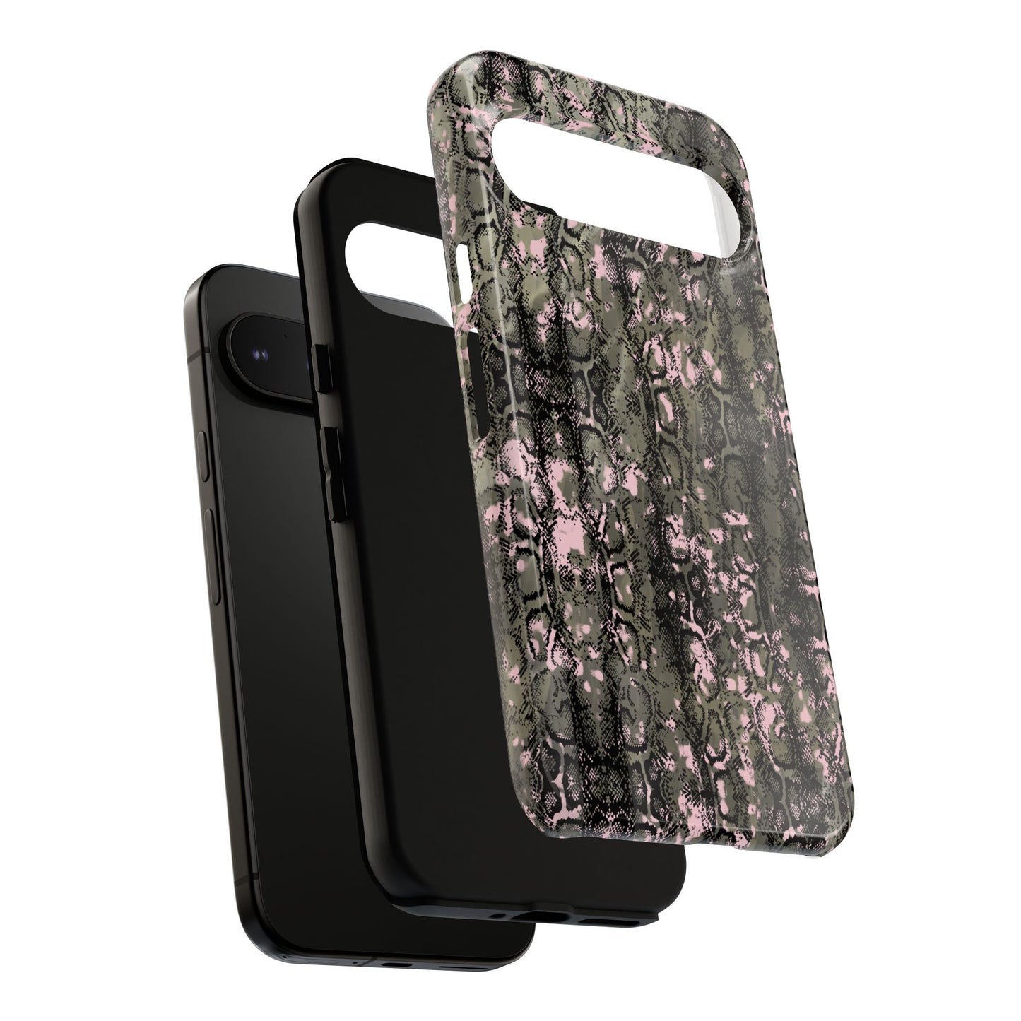 Camo Snake Pattern Phone Case – Rugged Protection Meets Bold Style  Turn heads while protecting your phone with this fierce camo snake pattern case—where urban edge meets outdoor grit.