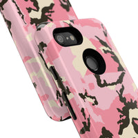 Stylish Tough Phone Case – Pink Camo Design for Bold Protection  Make a statement while keeping your phone safe with this eye-catching pink camouflage case that blends fashion with durability.