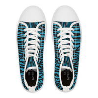 Funky Tiger Stripe High Top Sneakers for Women, Trendy Casual Footwear, Unique Gift, Festival Style, Everyday Fashion