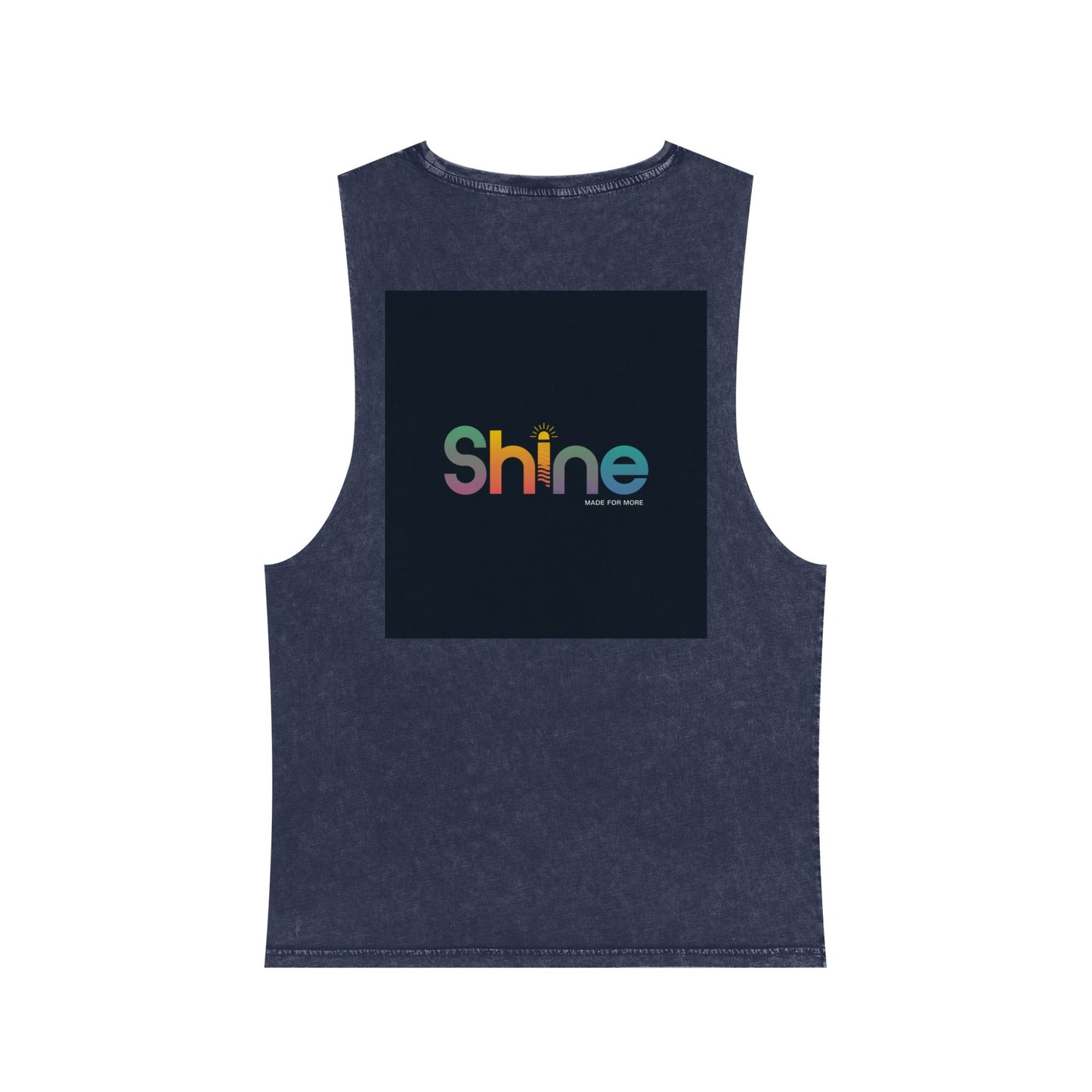 Unisex Stonewash Tank Top - Shine Graphic Tee for Summer Adventures