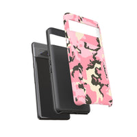 Stylish Tough Phone Case – Pink Camo Design for Bold Protection  Make a statement while keeping your phone safe with this eye-catching pink camouflage case that blends fashion with durability.