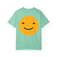 Happy Face Garment-Dyed T-shirt for Positive Vibes