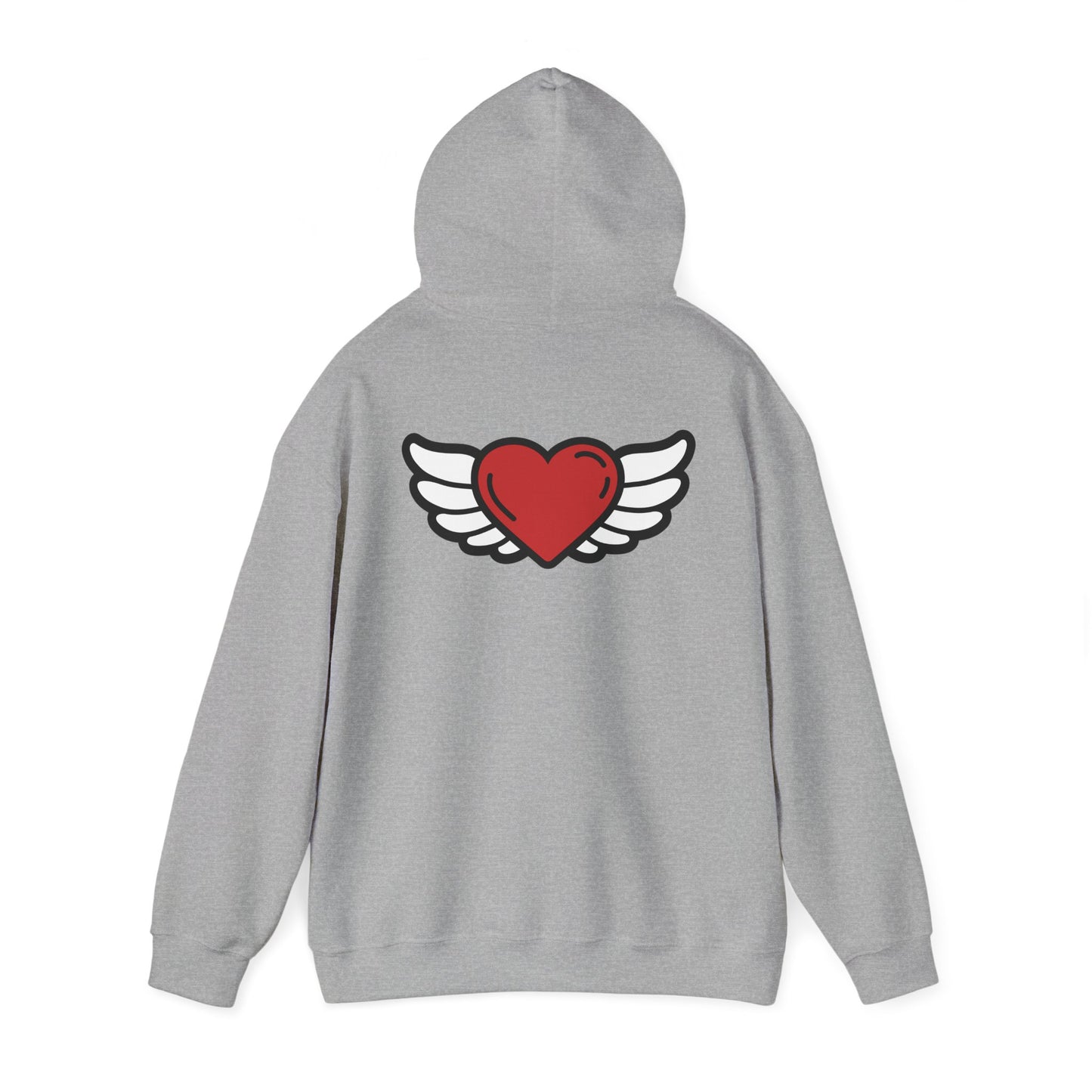 Angel Wings Heart Hoodie - Unisex Heavy Blend™ Sweatshirt for Love & Comfort