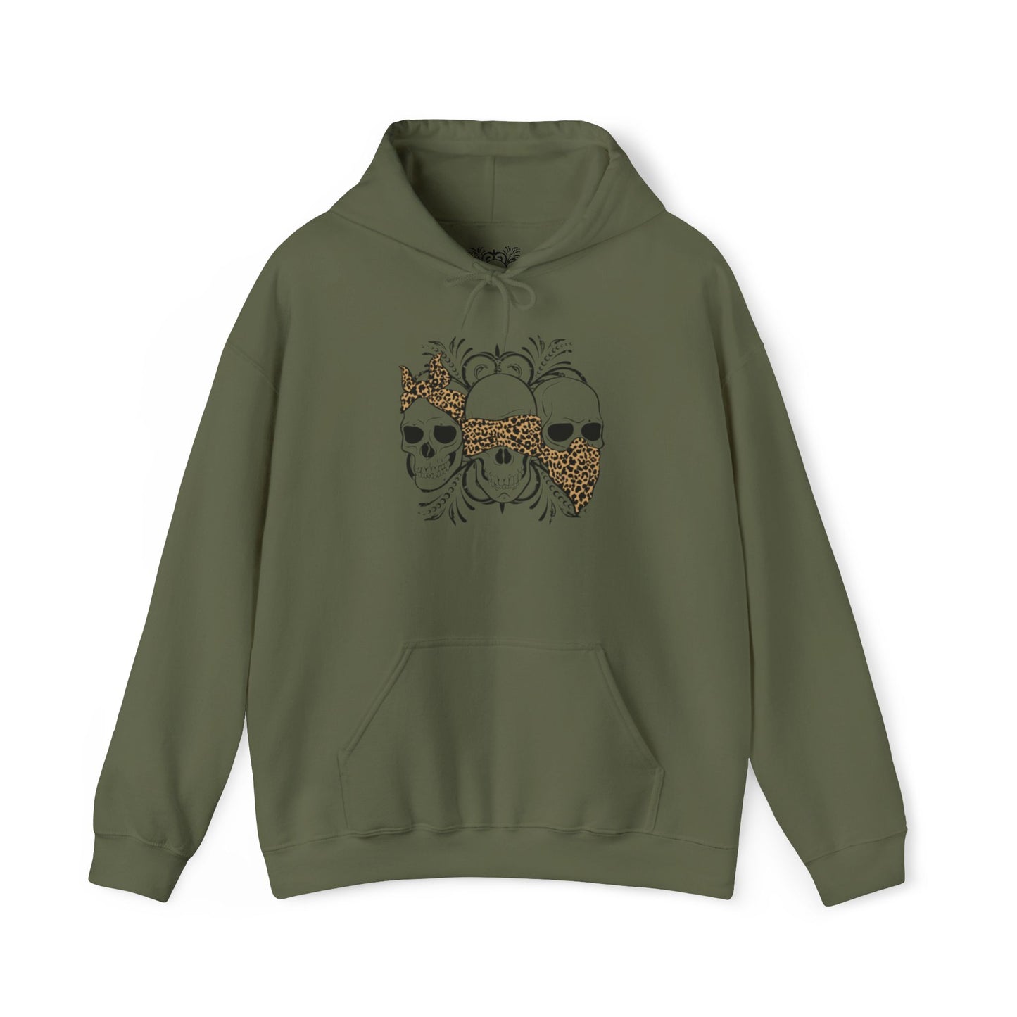 Skull Print Hoodie - Unisex Sweatshirt