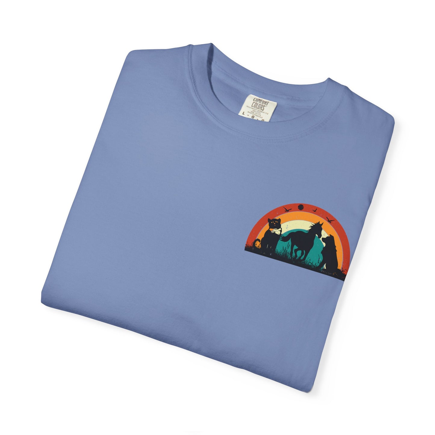 Rainbow Animal Scene Unisex T-Shirt - Nature Lover's Gift
