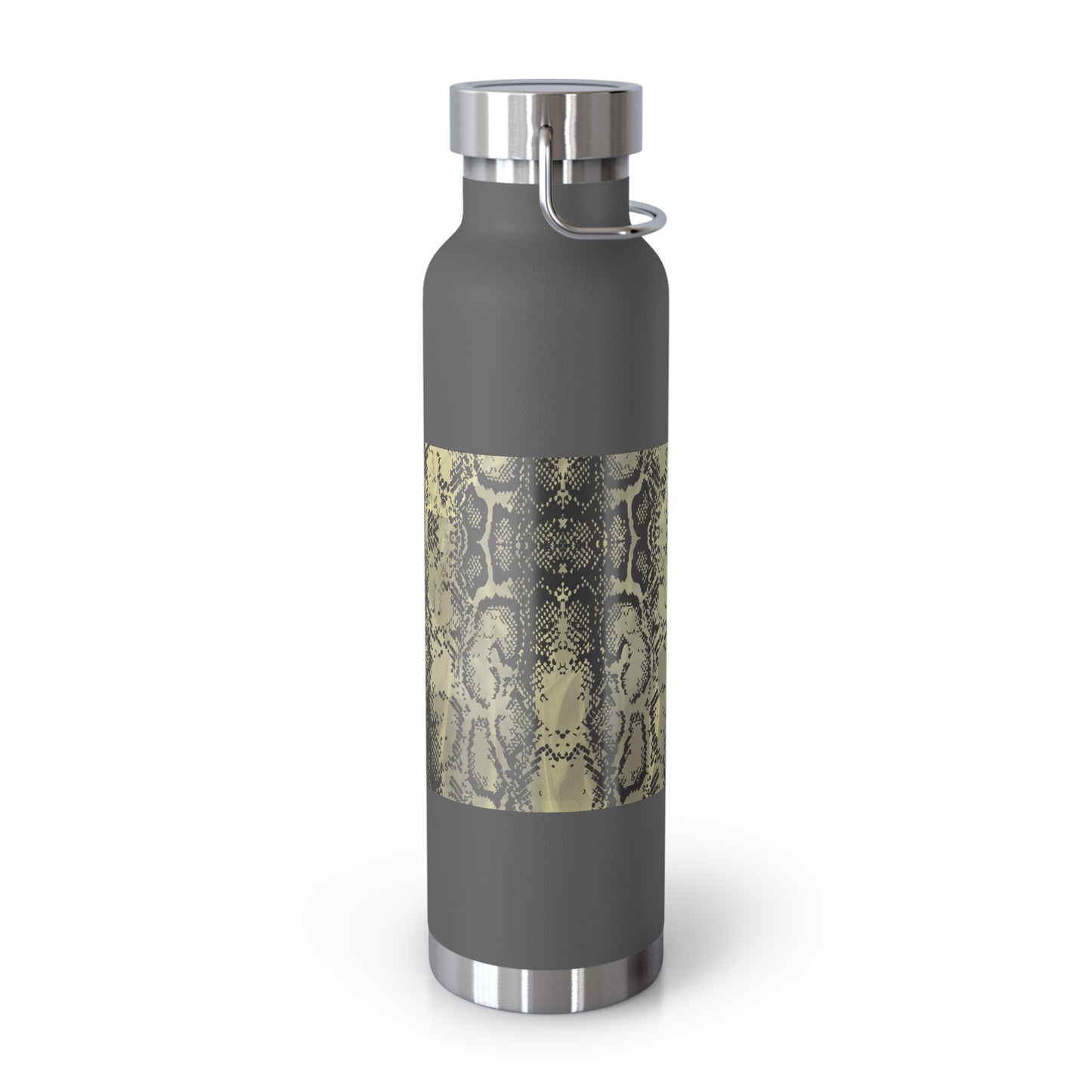 Stylish Snake Print Insulated Water Bottle - 22oz Copper Vacuum Flask